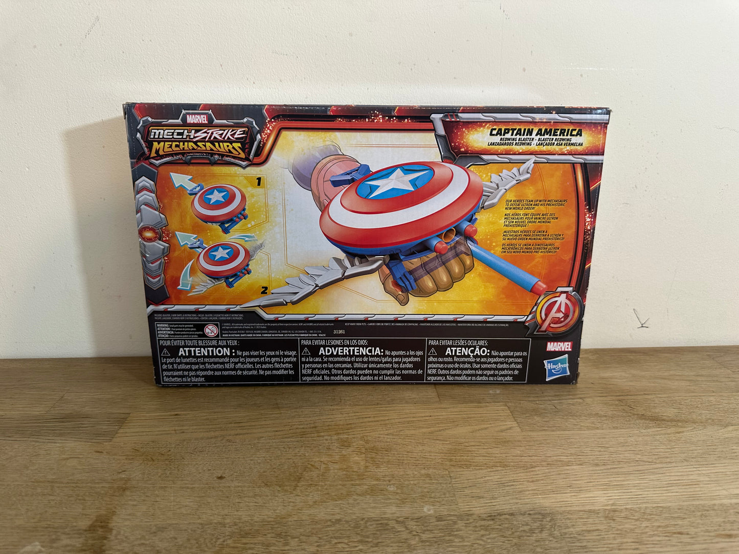 Nerf Marvel Mech Strike Mechasaurs Captain America